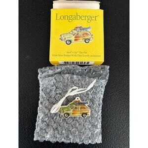 Longaberger Surf's Up Basket Tie On - Surf Board Woody Beach Trip‎ NEW